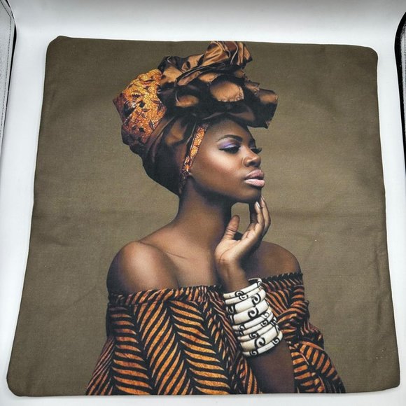 Unbranded 1 Pillowcase Cover Black Women Art African Handmade Zip Closure Home D - Picture 3 of 4